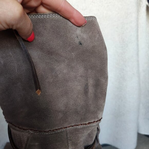 OG Freebird by Steven Brock Tall Boot, Grey Suede , Size 10 - Picture 2 of 12